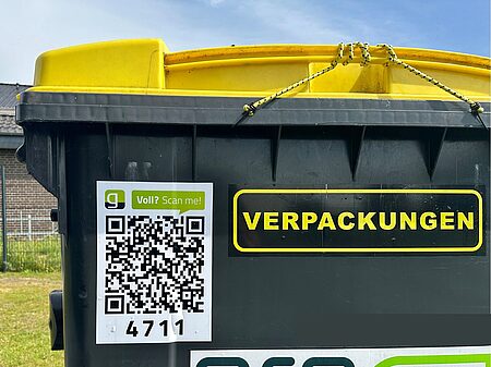 Código QR en el contenedor