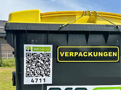 Código QR en el contenedor