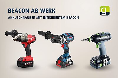 Atornillador inalámbrico con baliza integrada