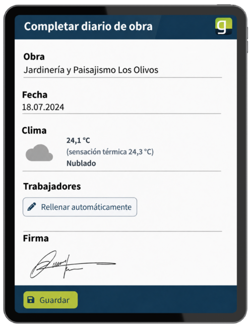 Diario de obra