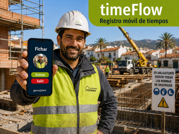 Imagen del registro de tiempo móvil a través de timeFlow
