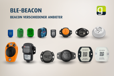 Verschiedene BLE-Beacons von unterschiedlichen Herstellern