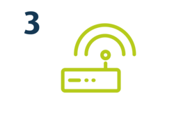 Las pasarelas reciben las señales en el almacén