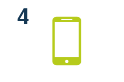 Los smartphones reciben las señales de las balizas